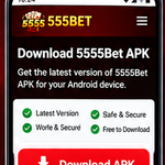 Find 5555Bet APK download option on Android
