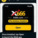 X666 Game APK step 7 showing the X666 app after installation